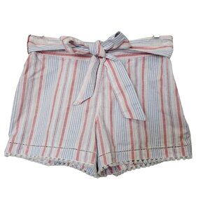 Vineyard Vines Women's Shorts Size 4 Pink Striped Bow Abacos Cotton Shorts